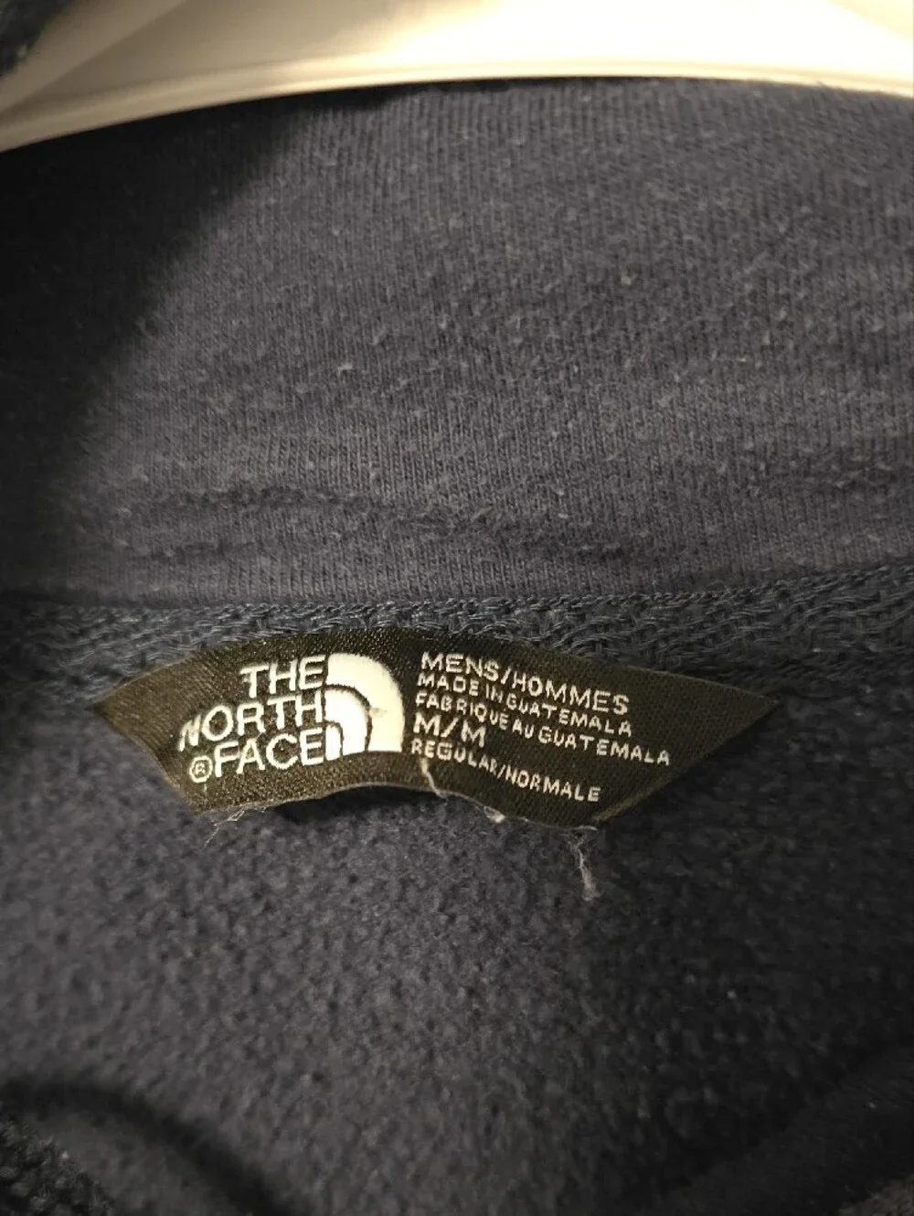 The North Face Men's Dark Navy Pullover Hoodie with Bright Blue Logo